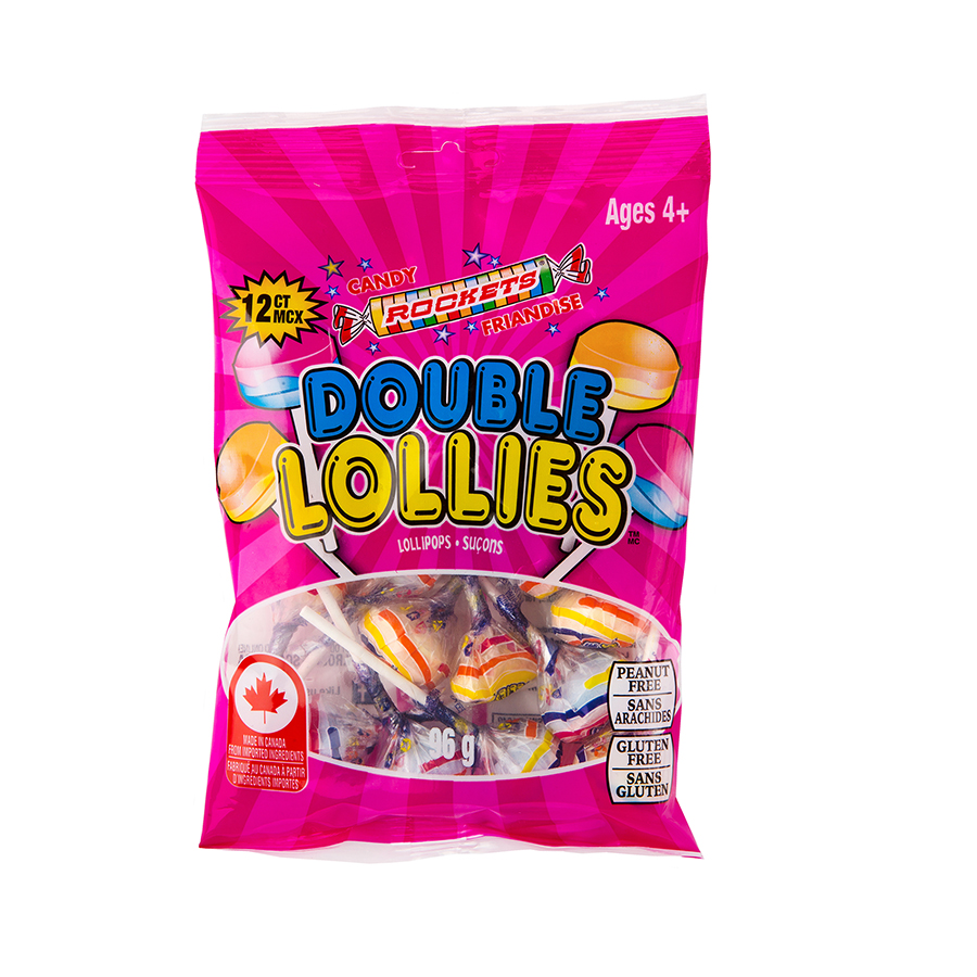 Rockets Double Lollies Bag on white background
