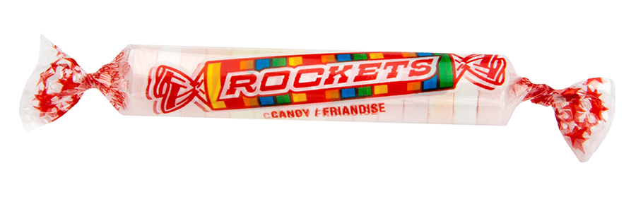Individual Rockets Candy roll.