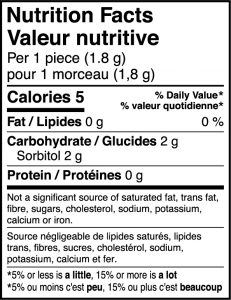 Nutrition Facts Image.