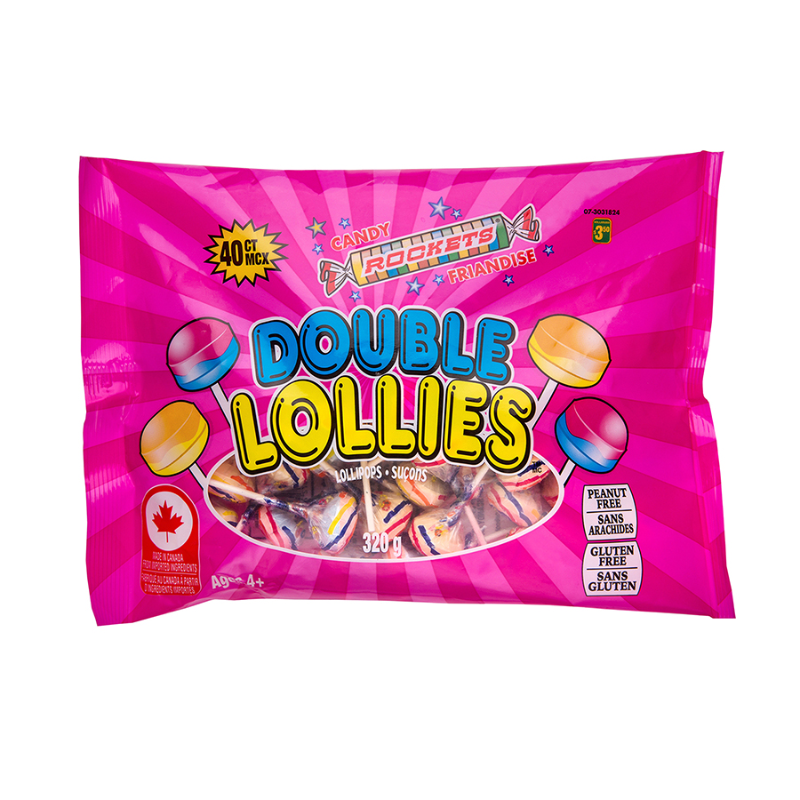 Rockets Double Lollies Bag on white background